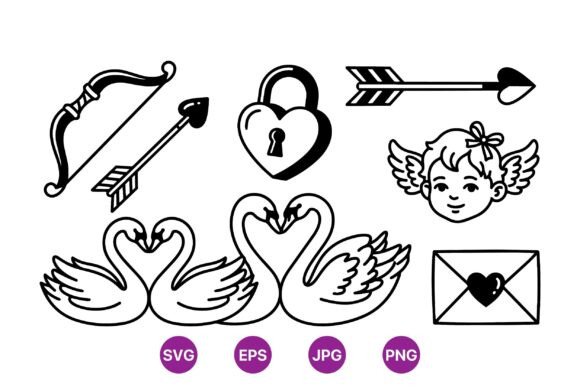 Download Love Symbols Romantic Clipart Set - Love symbols Collection