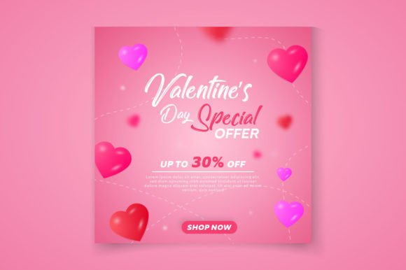 Download Happy Valentines Sale Offer Template - Valentines sale Collection