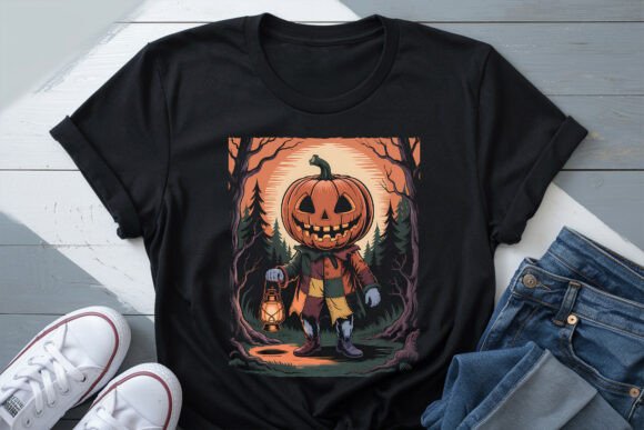 Download Creepy Pumpkin in the Haunted Woods PNG - Premium Bundle