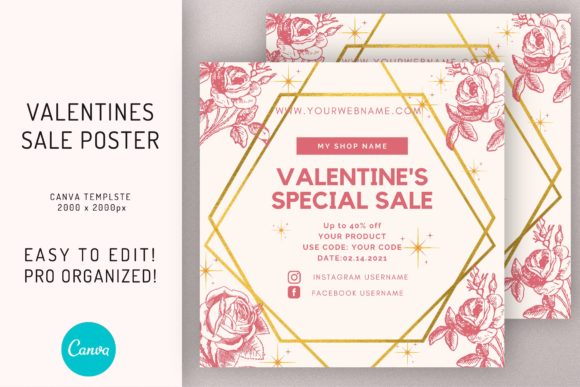 Download Valentines Sale Discount Flyer Template - Valentines sale Collection