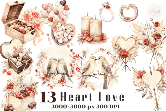 Download Watercolor Heart Love Clipart - Heart love Collection