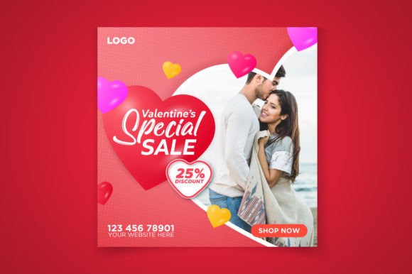 Download Happy Valentines Sale Discount Banner - Valentines sale Collection